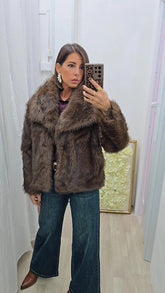 Eco Fur Alexandra Marrone